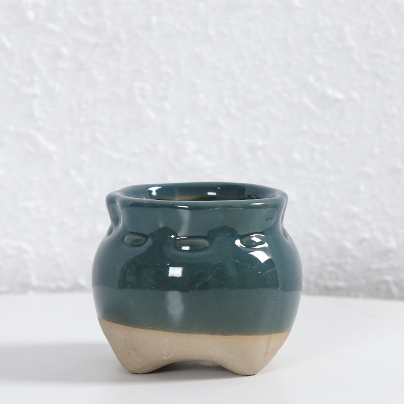 Zeitgenössische Kurvenkeramische Vase Karnz