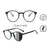 Damen phototropische Anti-Blaulicht-Brille Karnz