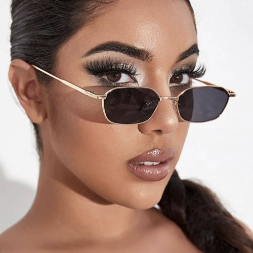 Damen geometrische Sonnenbrille im minimalistischen Design Karnz