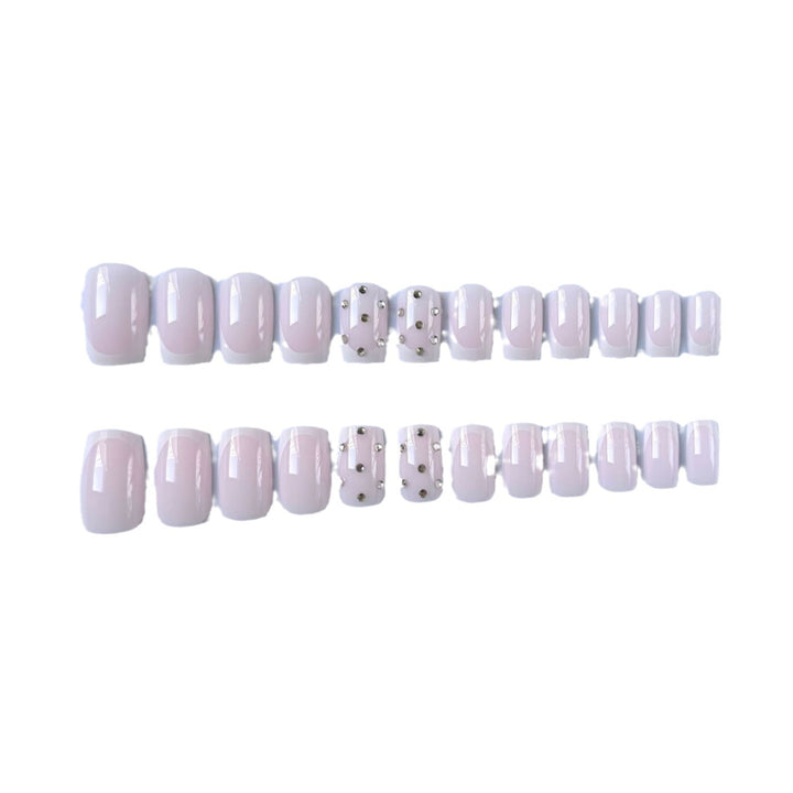 Dekoratives Strass Französisch-Spitze Nagelkunst-Set