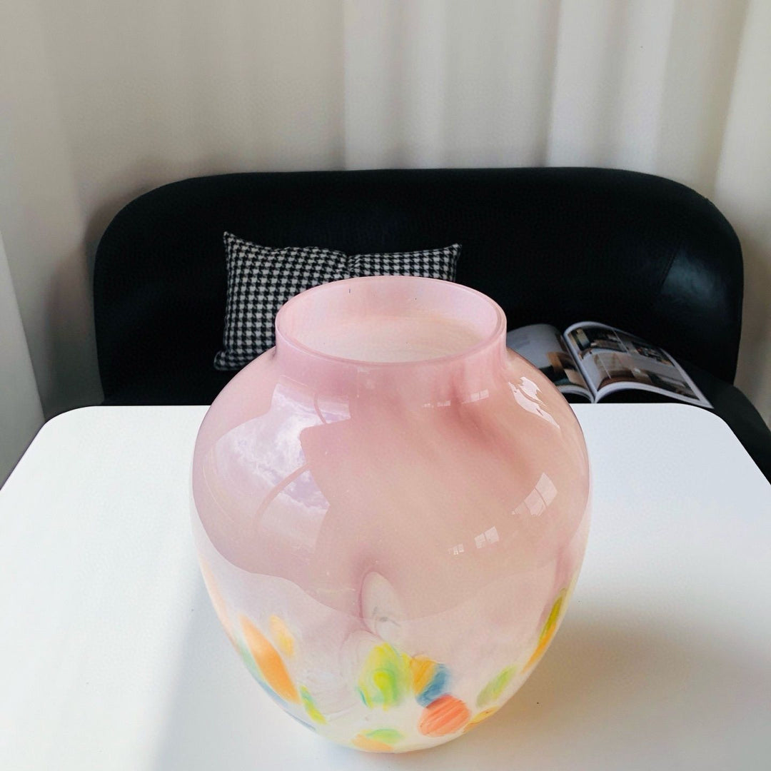 Künstlerische dekorative Glasvase
