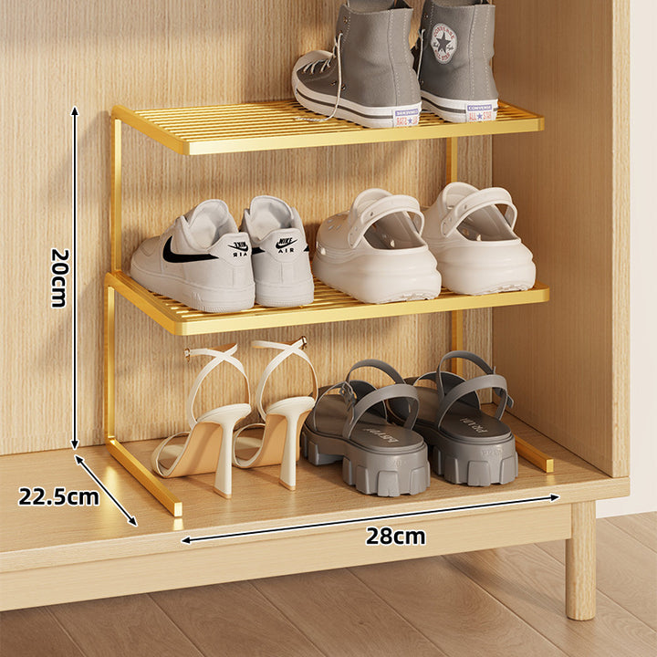Kompakte Doppel-Schicht Verstellbare Schuhregal Erhöher für Schrank und Kleiderschrank