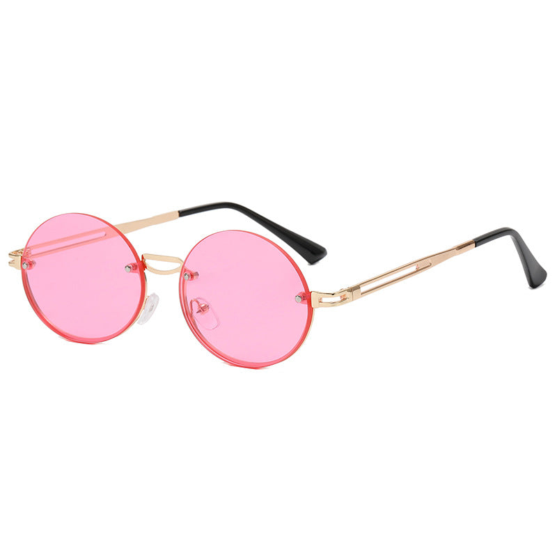 Damen runde Sonnenbrille mit feinem Metallrahmen Karnz