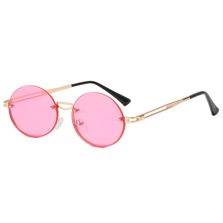 Damen runde Sonnenbrille mit feinem Metallrahmen Karnz