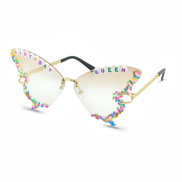 Damen Exklusive Party-Sonnenbrille mit individuellem Schriftzug Karnz