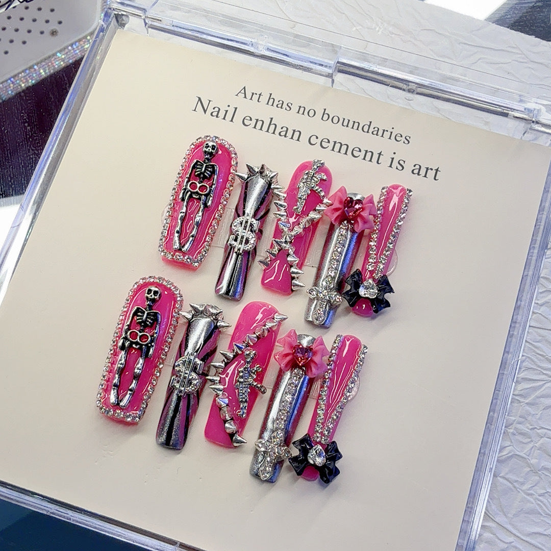 Gothic-Themen Press-On Nagelkunst Set