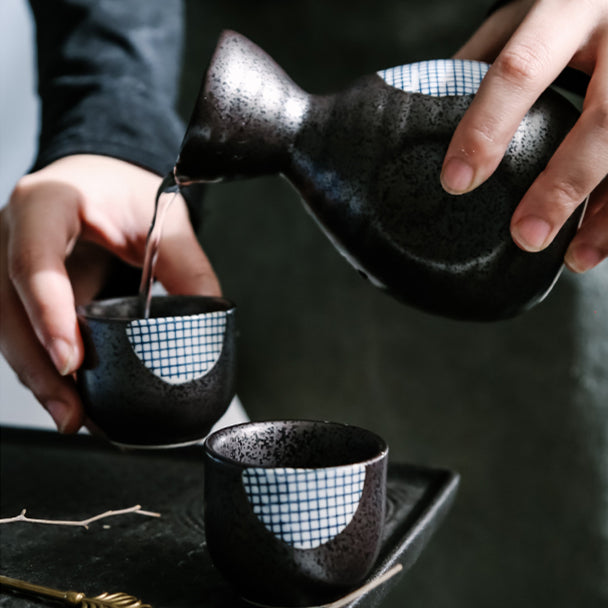 Japanische Sakura Handgefertigte Keramische Sake-Sets | Karnz