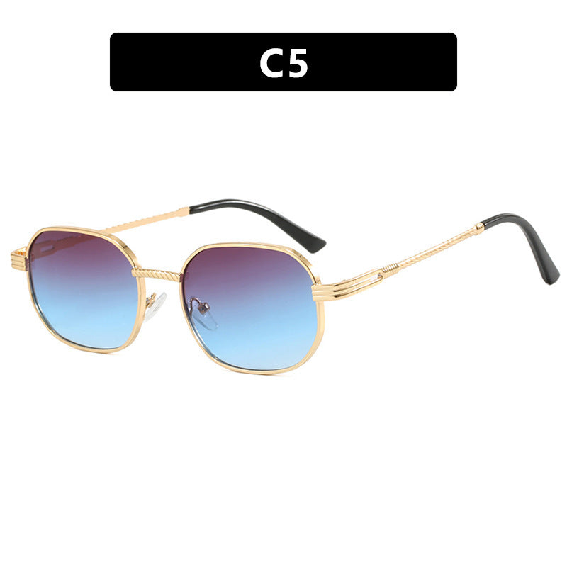 Damen modische Sonnenbrille mit geometrischem Rahmen und Farbverlauf Gläsern Karnz
