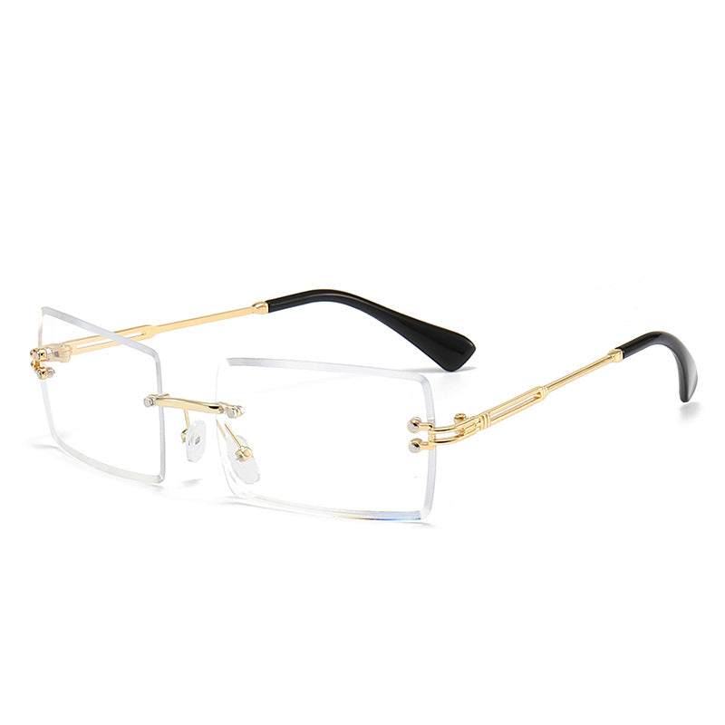 Damen modische rechteckige Sonnenbrille mit Gradient-Gläsern Karnz