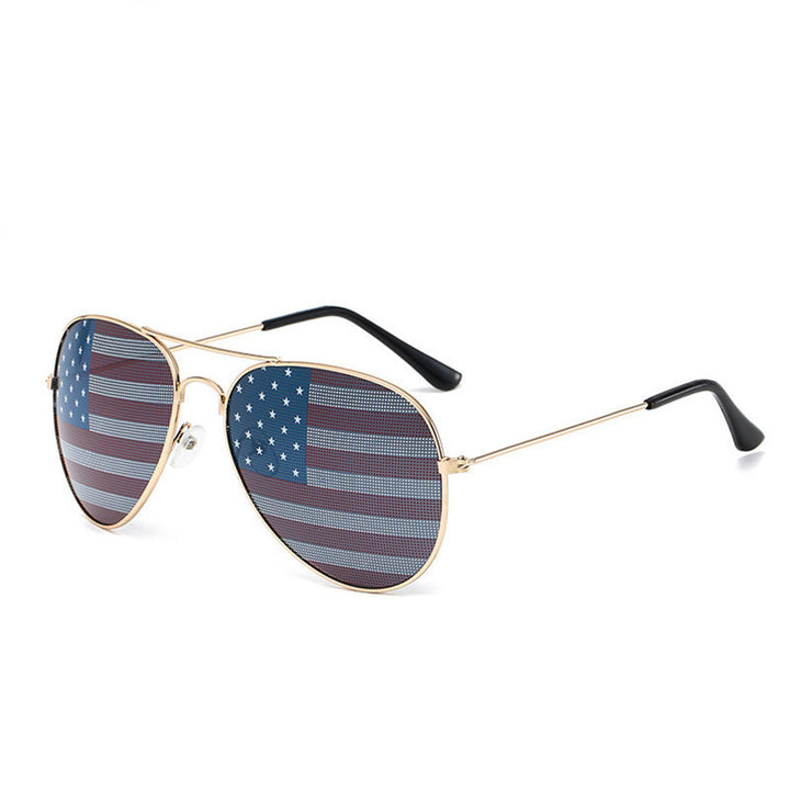 Patriotische Flagge Aviator-Sonnenbrille Karnz