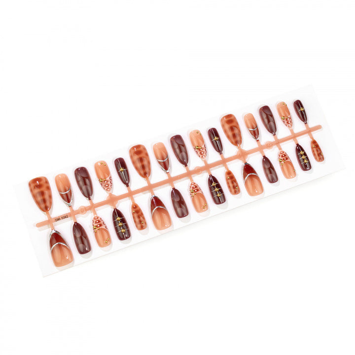 Künstlerisches Glossy Press-On Nagelset