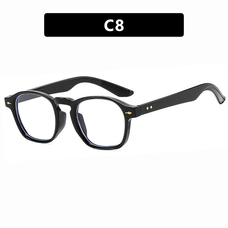 Damen modische rechteckige Brille mit transparentem Rahmen Karnz