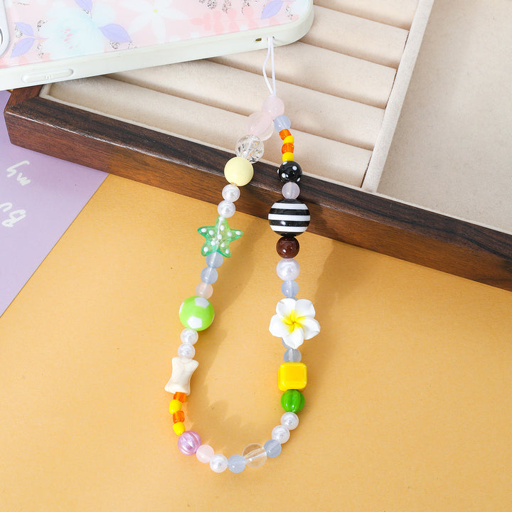 Farbige Charm Perlen Halskette Karnz