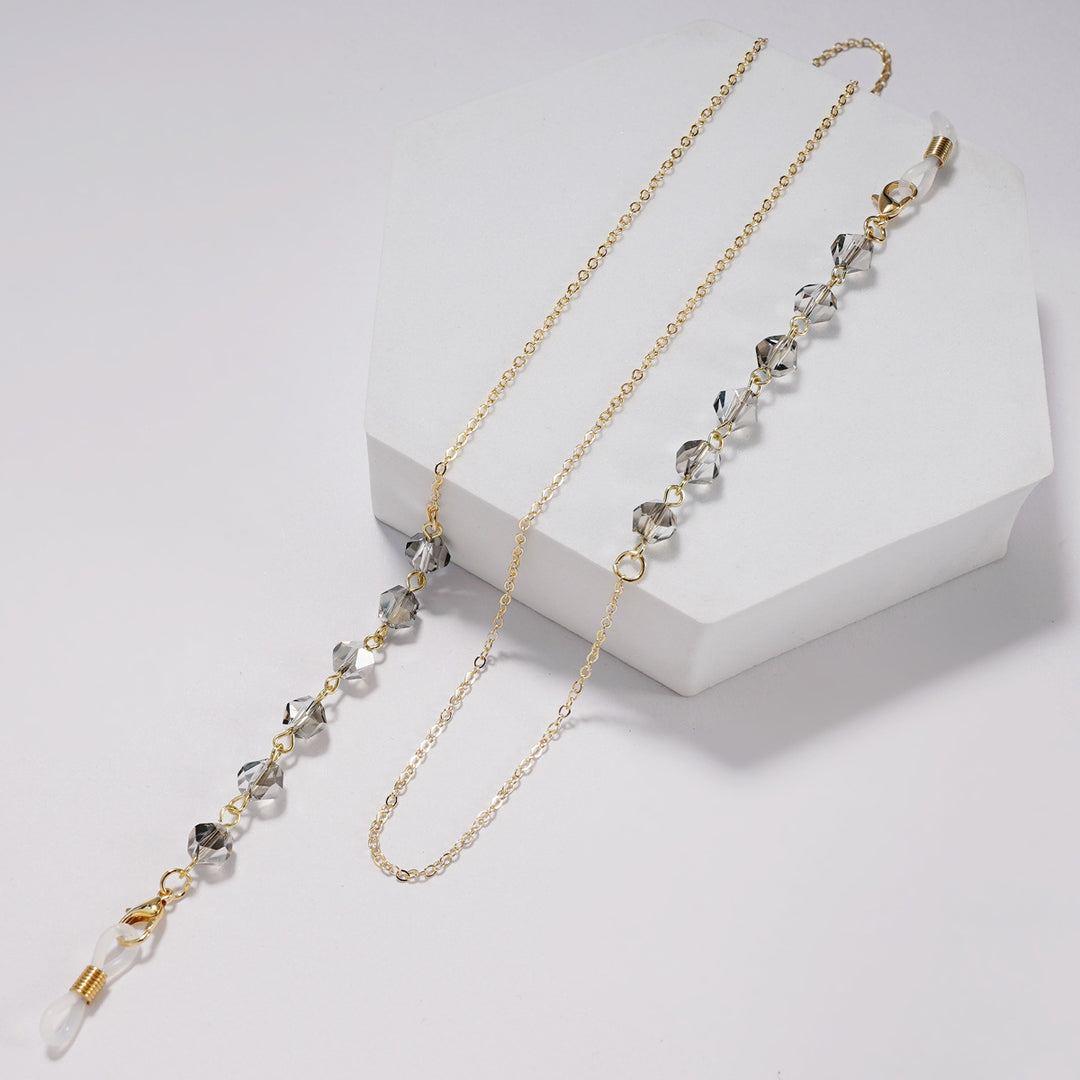 Elegante Kristallperlen Brille Kette Karnz
