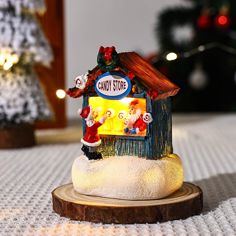 Beleuchtete Weihnachtsdorf-Dekoration Karnz
