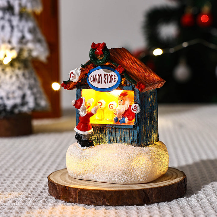 Beleuchtete Weihnachtsdorf-Dekoration Karnz