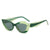 Damen Cat-Eye Sonnenbrille mit auffälligem Blütenrahmen Karnz