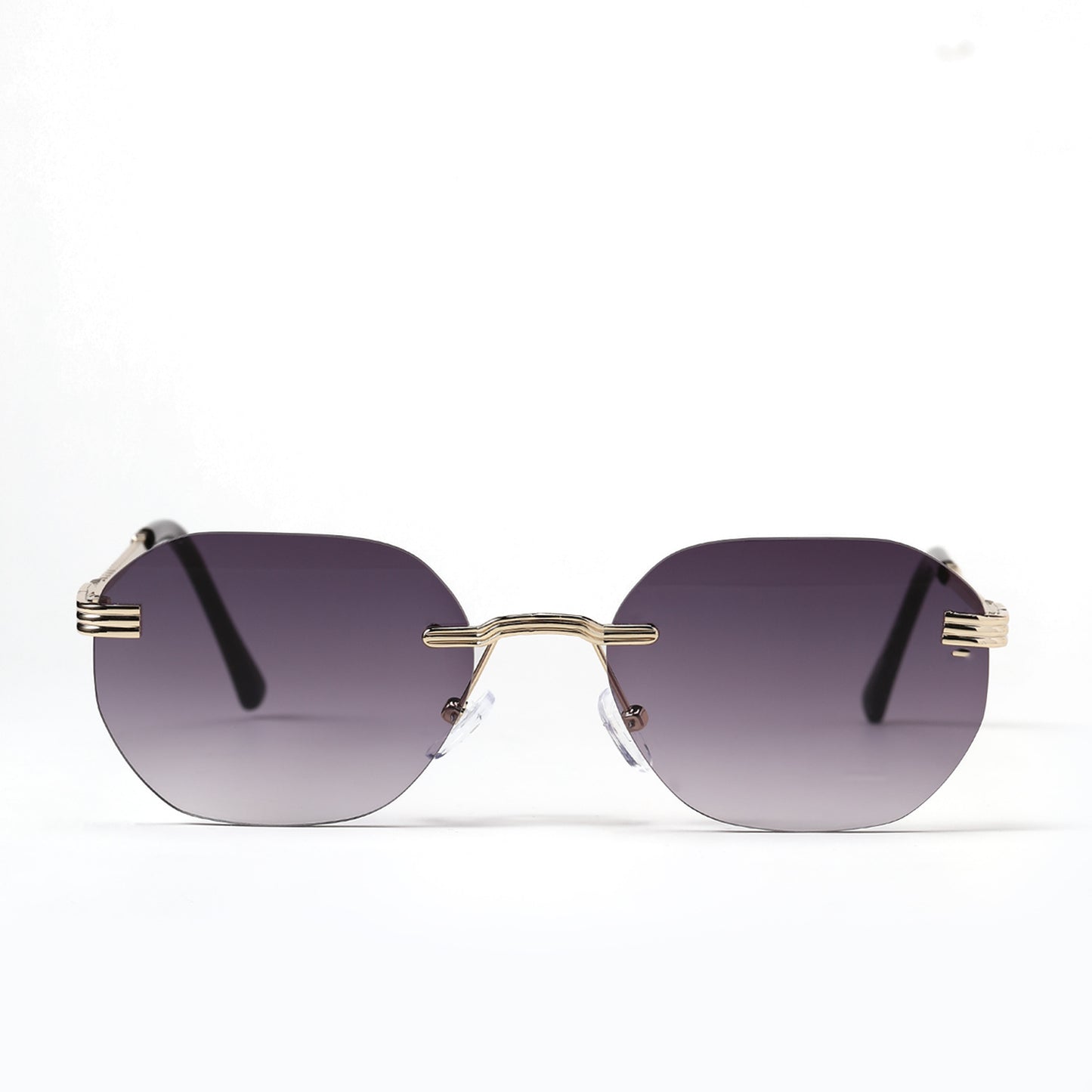 Damen geometrische Sonnenbrille mit elegantem Metallrahmen Karnz