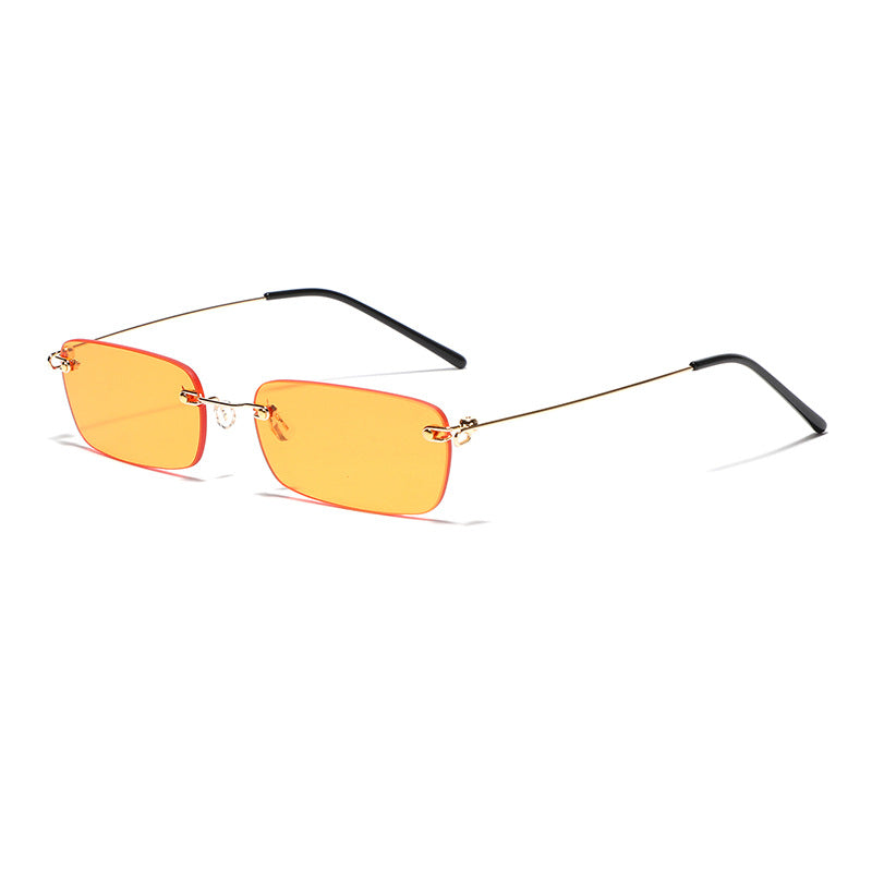 Damen stilvolle Rechteck-Sonnenbrille mit hochwertigem Metallrahmen Karnz