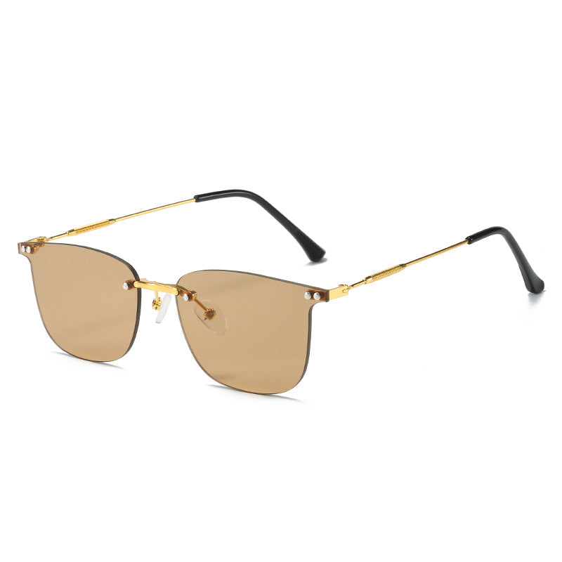 Damen stilvolle Geometric-Sonnenbrille mit modernen Glaselementen Karnz