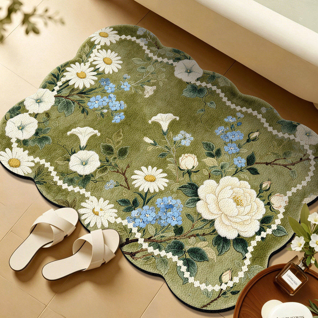 Florales gesticktes Badetuch