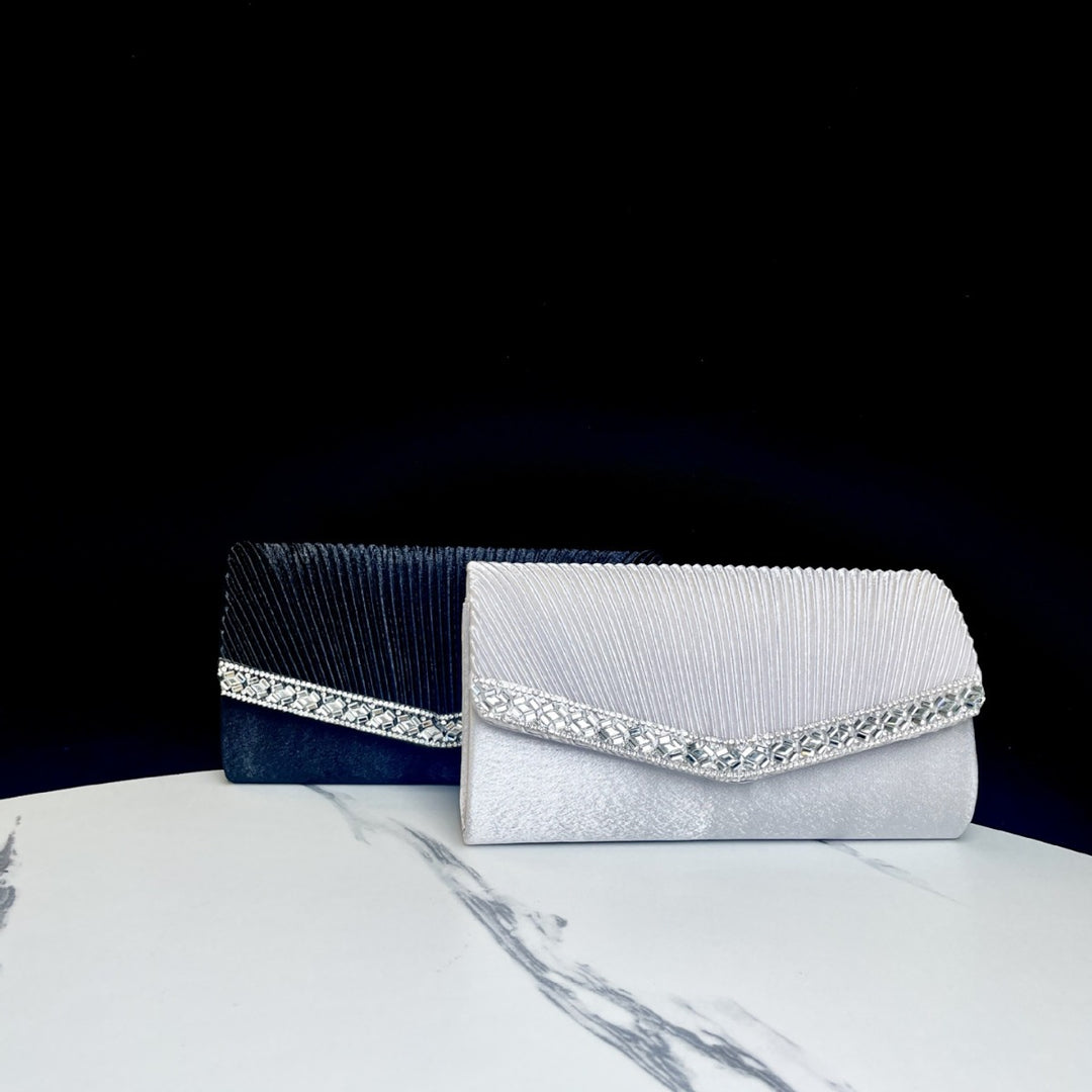 Plissee Abend Clutch