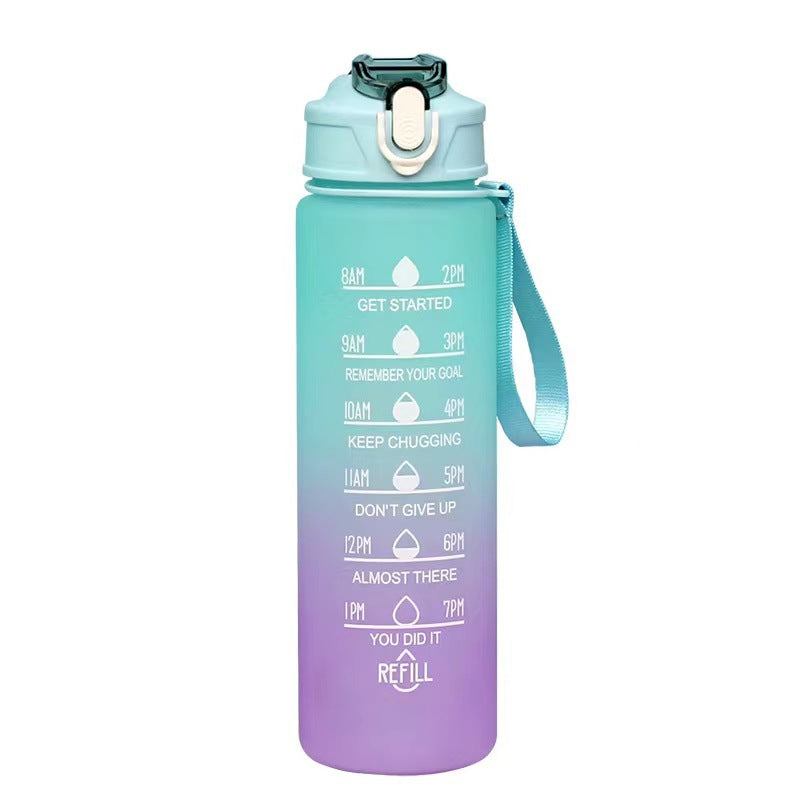 Damen Motivations-Trinkflasche mit integrierter Zeitmarkierung Karnz