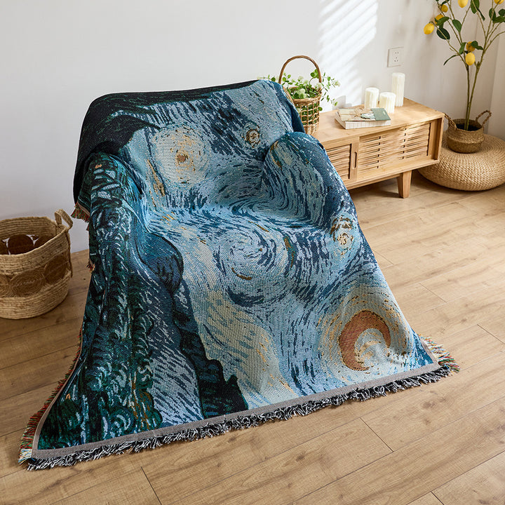 Künstlerische Jacquard-Wurfdecke
