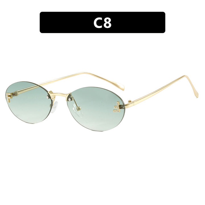 Damen modische Sonnenbrille mit eleganten, runden Gläsern und filigranem Metallrahmen Karnz