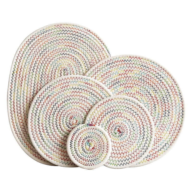 Damen Runde Platzdeckchen aus hochwertigem Naturmaterial Karnz