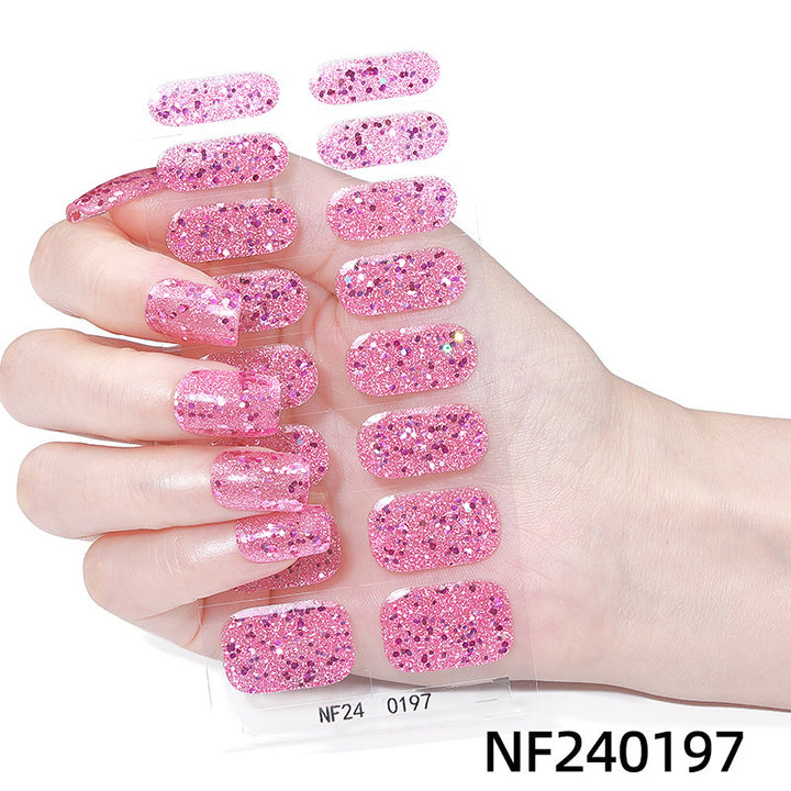 Funkelnde Gel-Nagelwickel