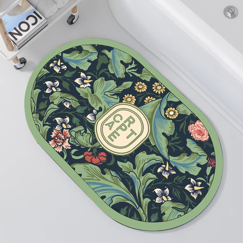 Florale verziertes Memory-Schaum-Badmatte
