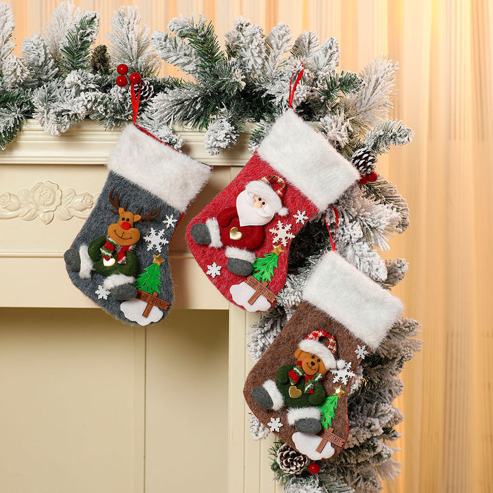 Weihnachtsstrumpf mit festlichem Motiv Karnz