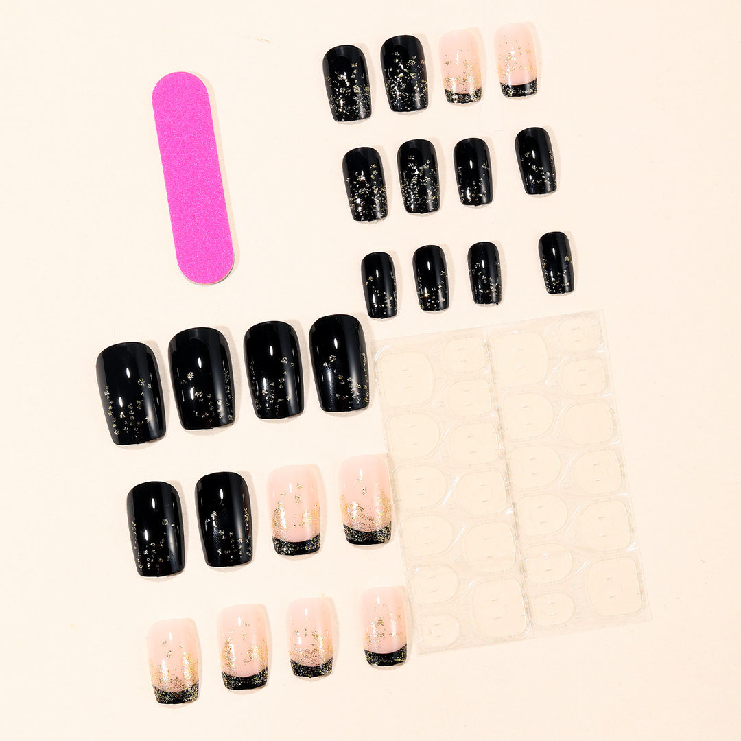 Elegante Glitzer Ombre Nagelkunst Extensions Karnz
