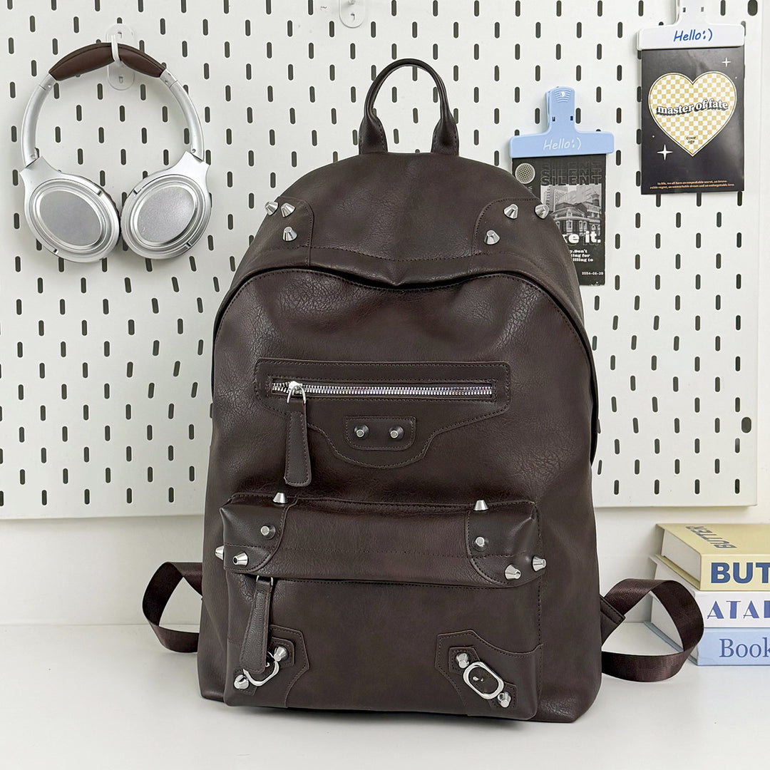 Stylische lässige Leder-Rucksack Karnz