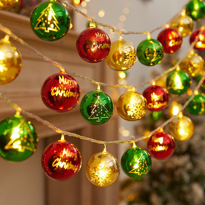 Festliche Lichterkette mit Weihnachtskugeln Karnz