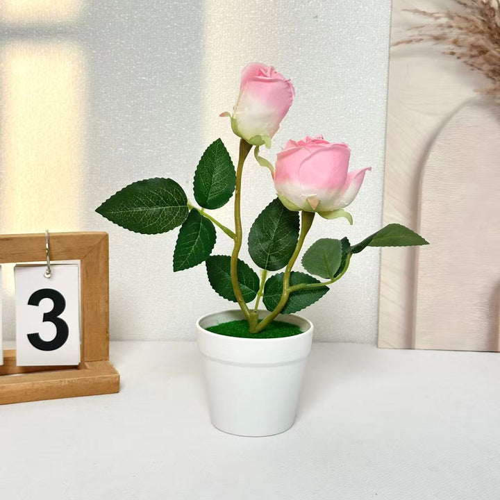 Realistische blühende Rosenarrangement