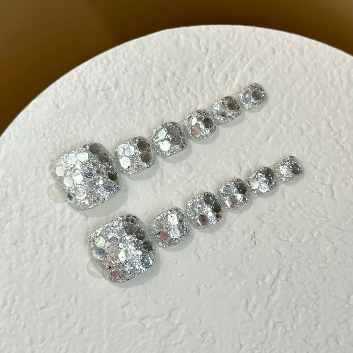 Glitzerndes Press-On Nagelkunstset