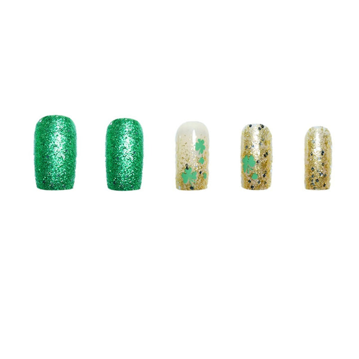 Glamouröser Festlicher Press-On Nagelset Karnz