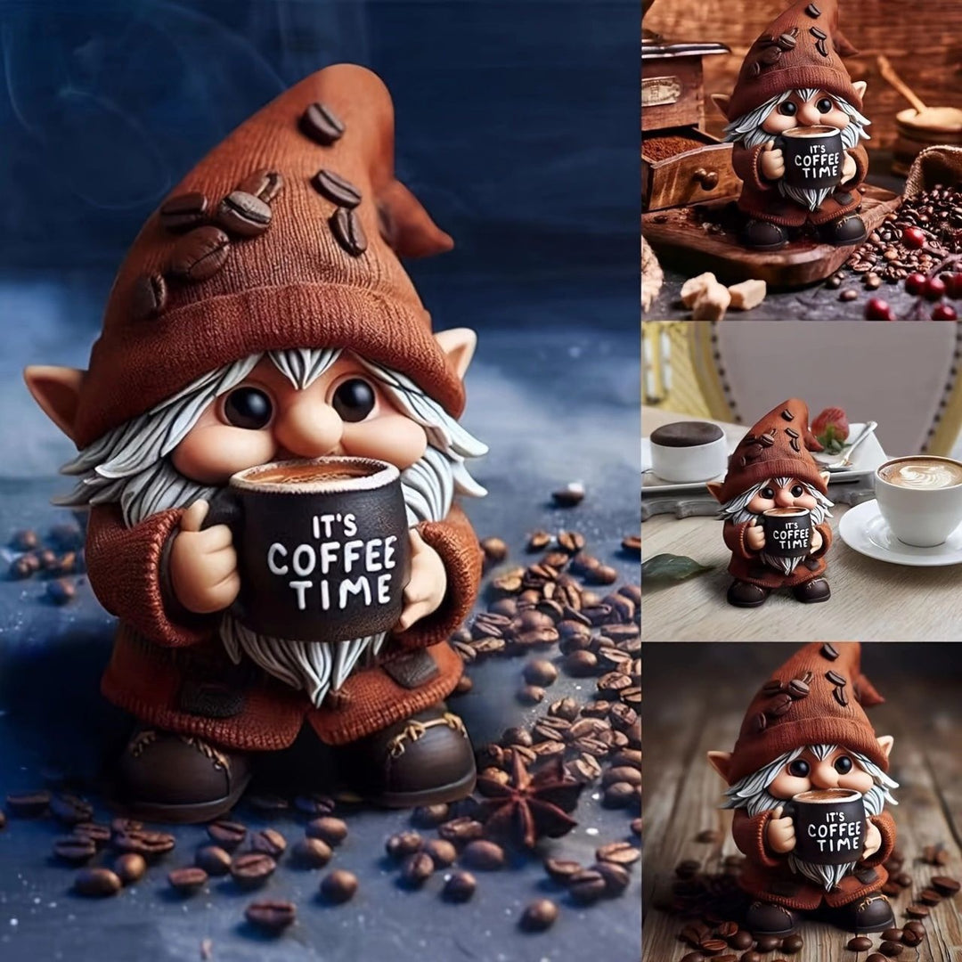 Dekorative Kaffeetrinkende Weihnachtsfigur Karnz