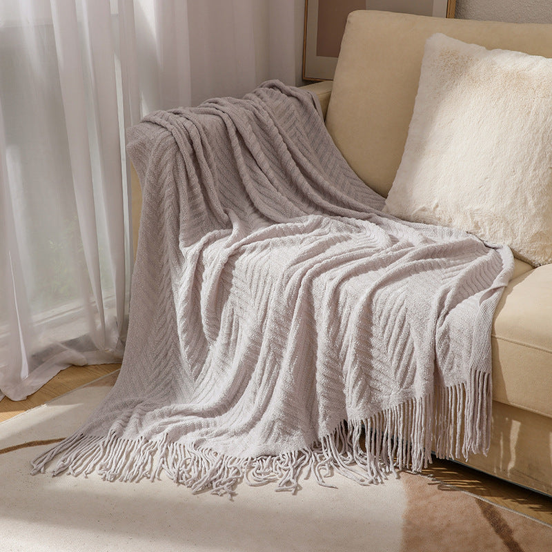 Gemütliche Strickdecke