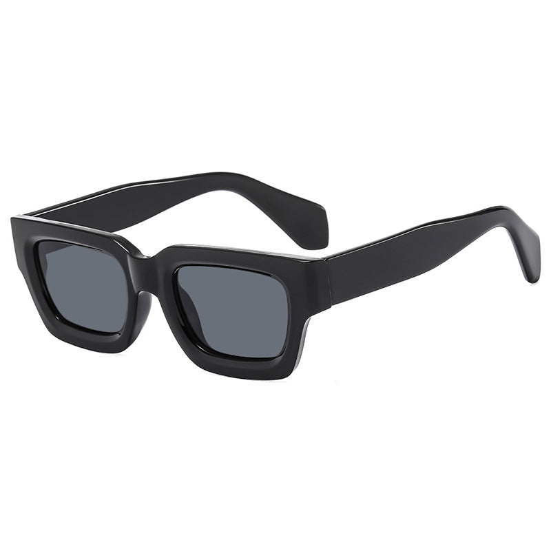 Damen modische rechteckige Sonnenbrille mit breitem Rahmen und schützendem UV-Filter Karnz