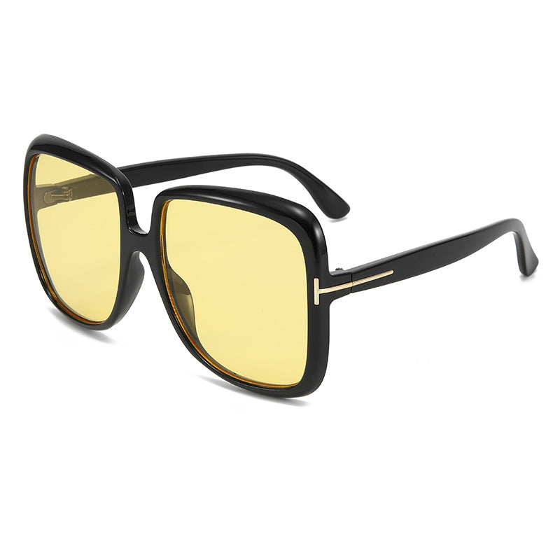 Damen elegante oversized Sonnenbrille mit filigranem Rahmen Karnz