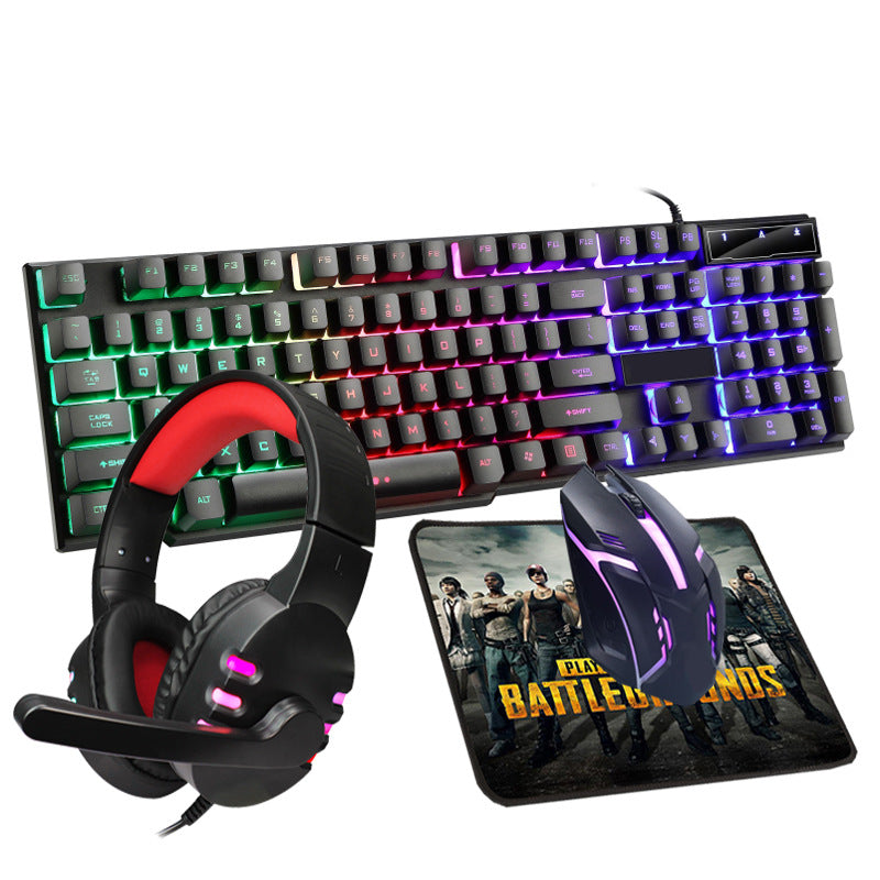Gaming-Headset, Tastatur, Maus und Mauspad-Set Karnz