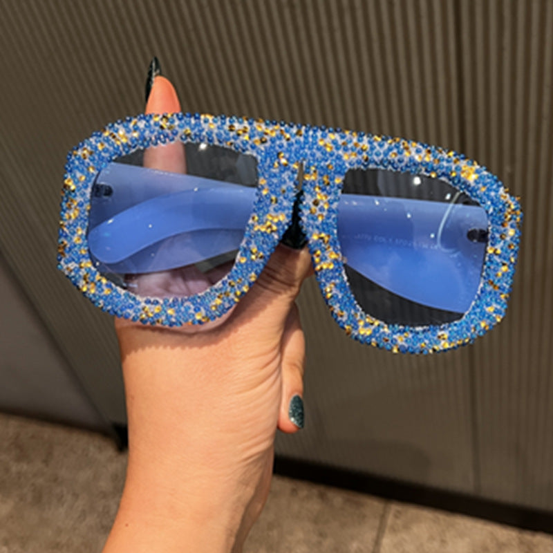 Damen Sonnenbrille mit funkelndem Kristallrahmen Karnz 1780939119