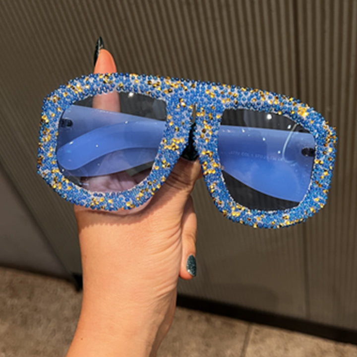 Damen Sonnenbrille mit funkelndem Kristallrahmen Karnz 1780939119