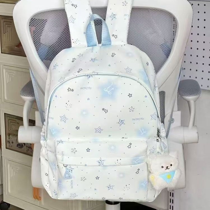 Schulrucksack mit Verspieltem Sternedesign und Mehreren Fächern Karnz
