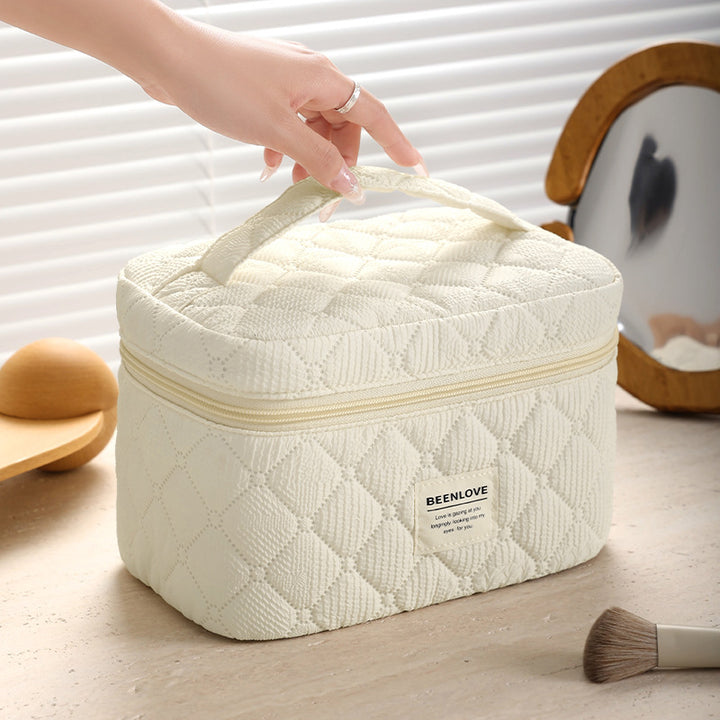 Gepolsterter Mehrfachfächer-Make-up-Organizer Karnz