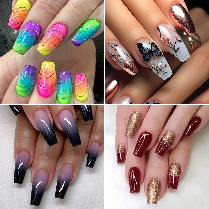 Kunstnagelset mit Elegantem Glitzer-Design Karnz