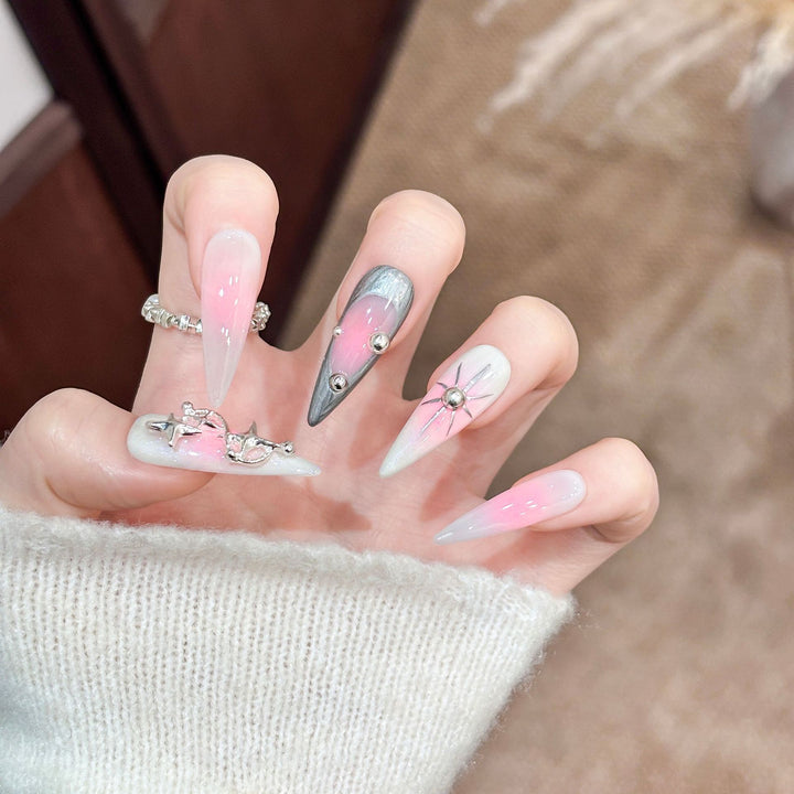 Glamouröses Stiletto Press-On Nail Art Set
